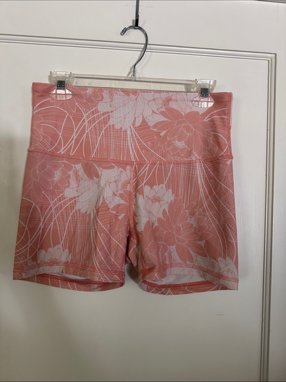 JoyLab Coral Pink Floral Bike Shorts